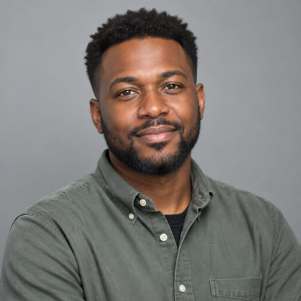 Portrait of a Black male media production instructor